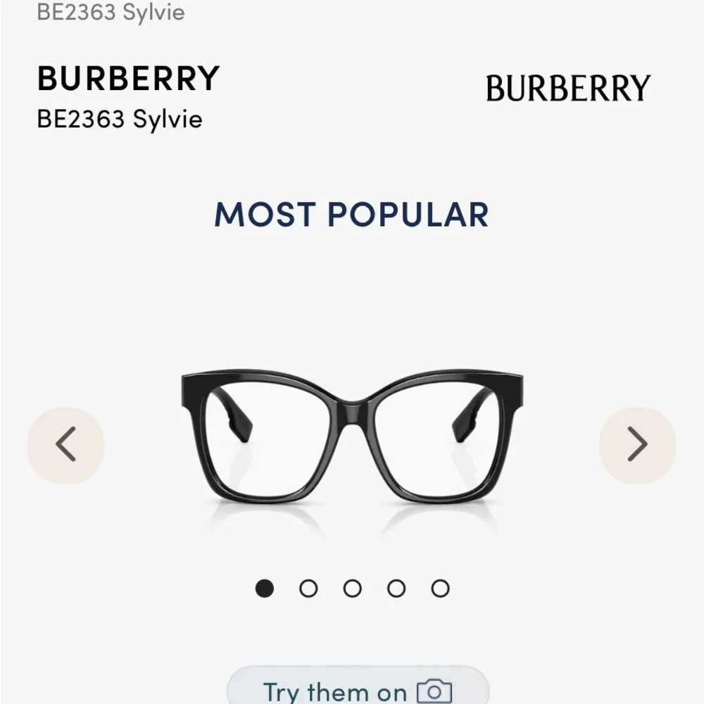 Burberry Sylvie black eyeglass frames non rx lenses, case, wipe included - Picture 12 of 14